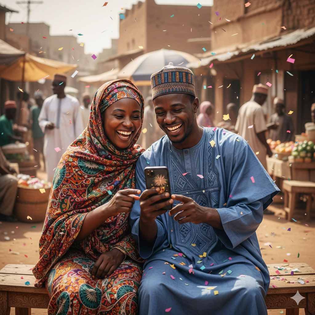 People using smartphones